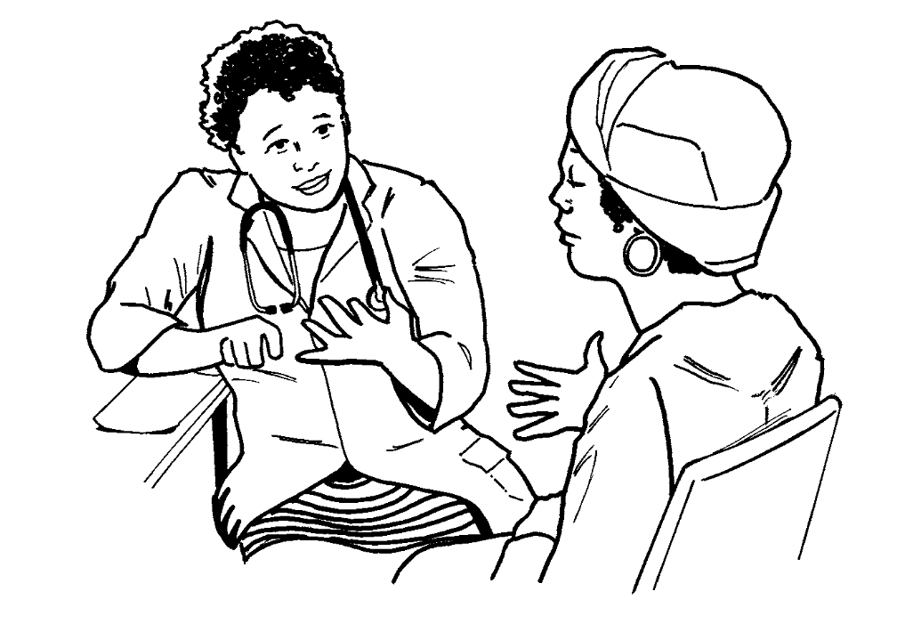 provider and patient talking image